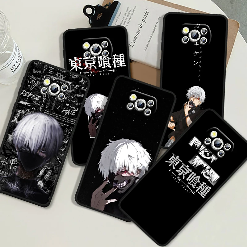 Anime T-tokyo G-ghoul Cool For POCO X6 M6 C55 C50 C40 C3 F5 F4 F3 M6 M5 M4 4G 5G GT Pro Silicone Black Phone Case