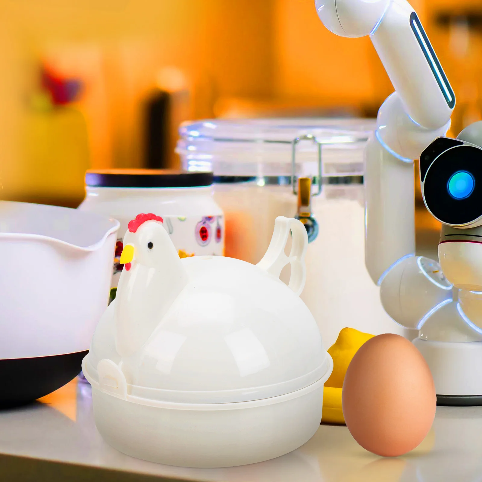 

2 Pcs Egg Boiler Tool Lovely Steamer Cooker Machine Kitchen Multi-egg Container