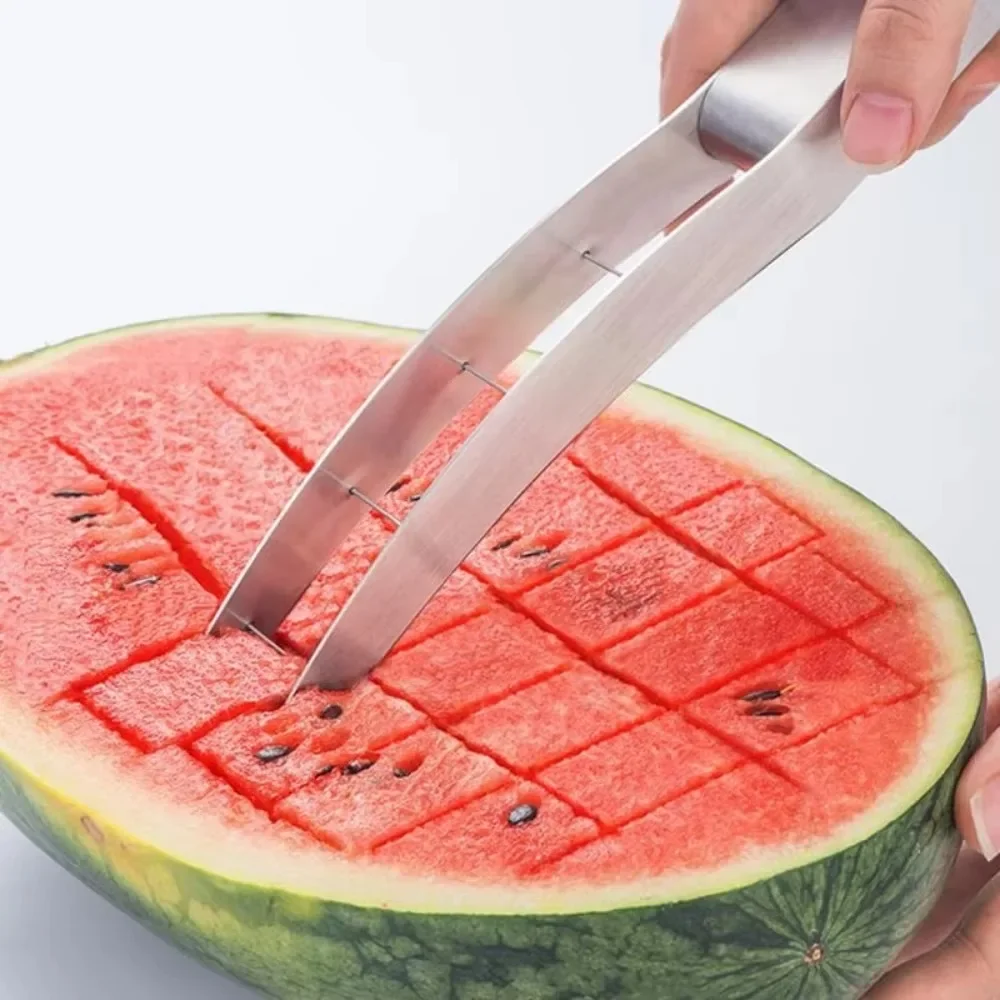 

Stainless Steel Watermelon Cube Cutter Watermelon Cutter Slicer Safe Watermelon Fruit Knives Melon Cutter for Kitchen Gadget