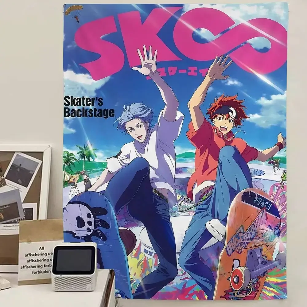 1PC Anime Cool Boy S-Sk8 The Infinity Cartoon Tapestry Wall Hanging Decoration Household Home Decor