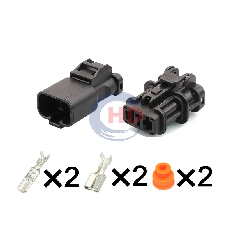

1-20 sets 2pin Waterproof Automotive Cable Connector HD0253-6.3-11B 7123-6423-30