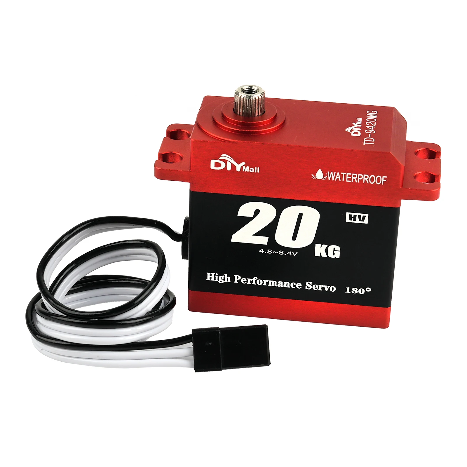 

Цифровой сервопривод TD-9420MG 20 кг, высокоскоростной, 0,1 с, с высоким крутящим моментом, полностью металлический редуктор, водонепроницаемый, для радиоуправляемых моделей 1/8, 1/10, 1/12, краулеров, роботов, DIY-проектов