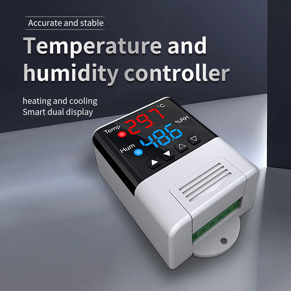 NEW Minco Heat Temperature Humidity Controller Heating and Cooling Thermostat Humidistat for Incubator Breeding Greenhouse