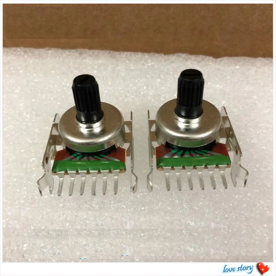 2pcs  Type 161 3  6pin for amplifier audio potentiometer B10K A10K B100K B20K B50K handle length 10MM