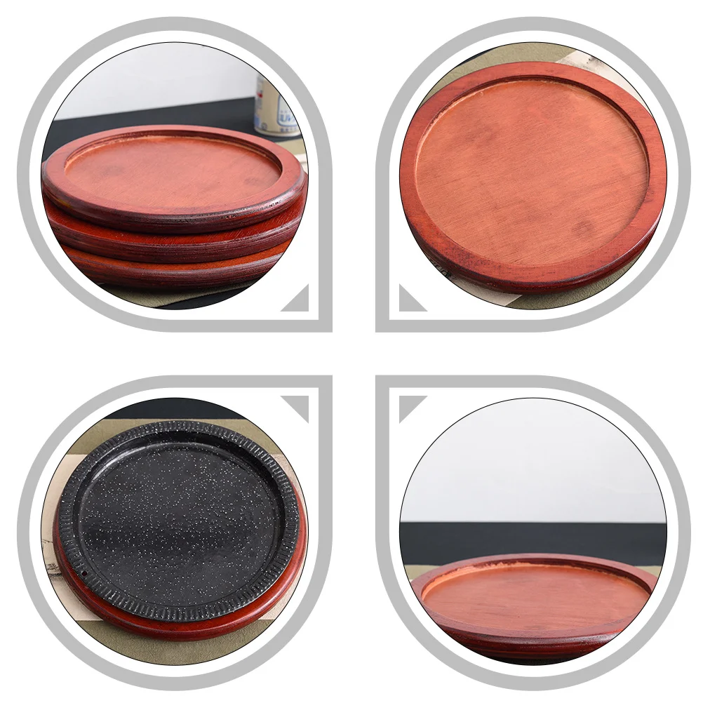

Insulated Wooden Pot Mat Thickened Base Tray Hot Holders for Countertop Small Round Casserole