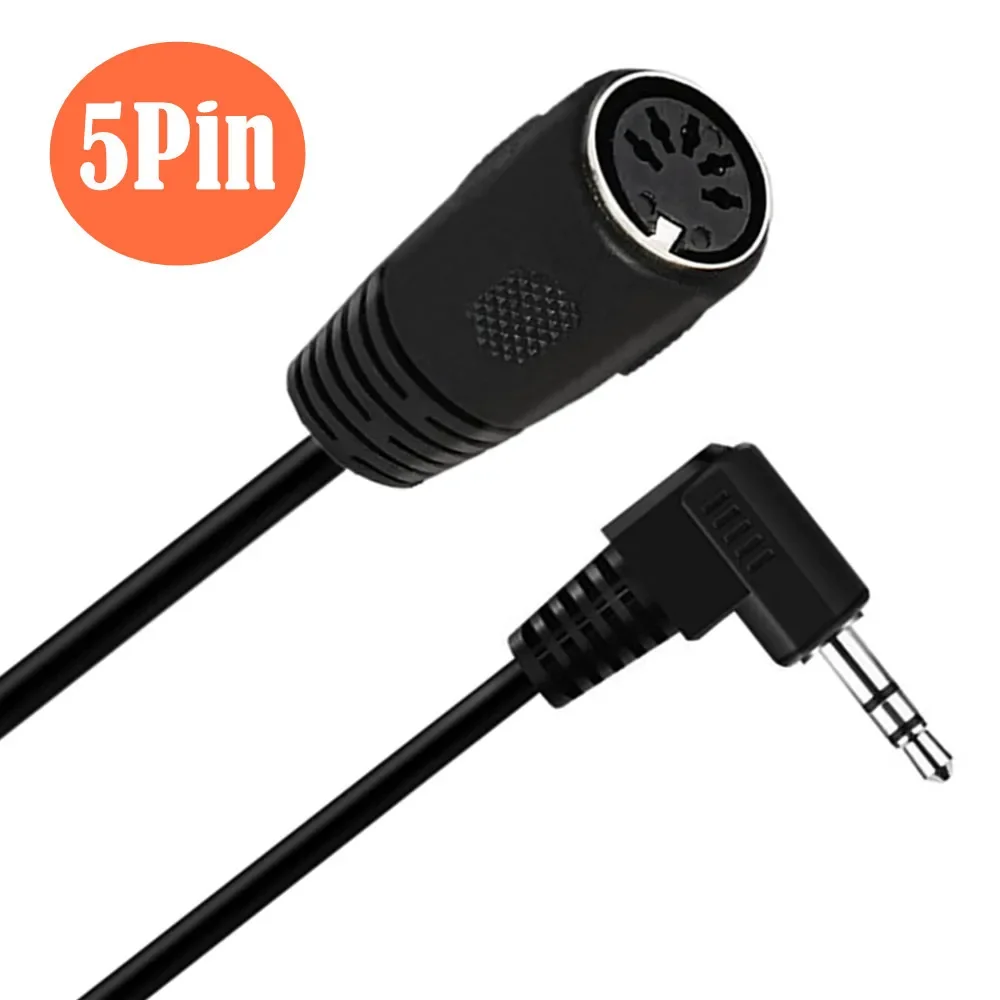 90 Degree Right 5 Pin Din MIDI Plug 3.5mm Connection Female To Male Stereo Jack Audio Extension Cable 150cm 1.5m High Quality