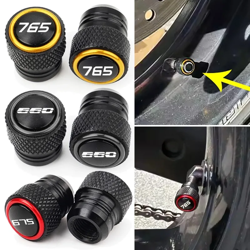 For Triumph Street Triple 765 RS 765RS 675 R Daytona Trident 660 Tiger 800 900 Motorcycle Accessories Tire Valve Stem Caps Cover