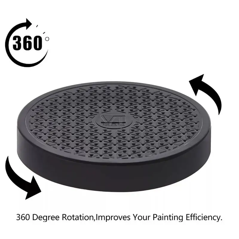 360° Rotation Model Spray Paint Rotary Coloring Table Base Tool with 10Pcs Pack Model Alligator Clip Model Painting Stand Base