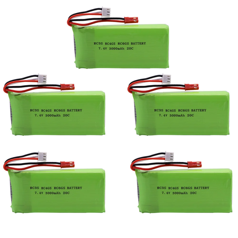 Upgrade Li-Polymer 2800mah to 3000mah 2S 7.4V 3000mah 20C Lipo Battery For Radiolink RC3S RC4GS RC6GS Transmitter toys accessory