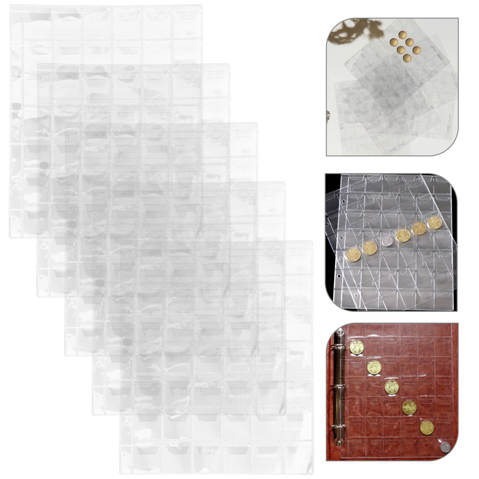 5 قطعة كتاب حامل 42 جيوب عملة الذاكرة لوازم حامل المال الشفاف لجمع الأوراق النقدية ملصقات كوبونات حامي #6
