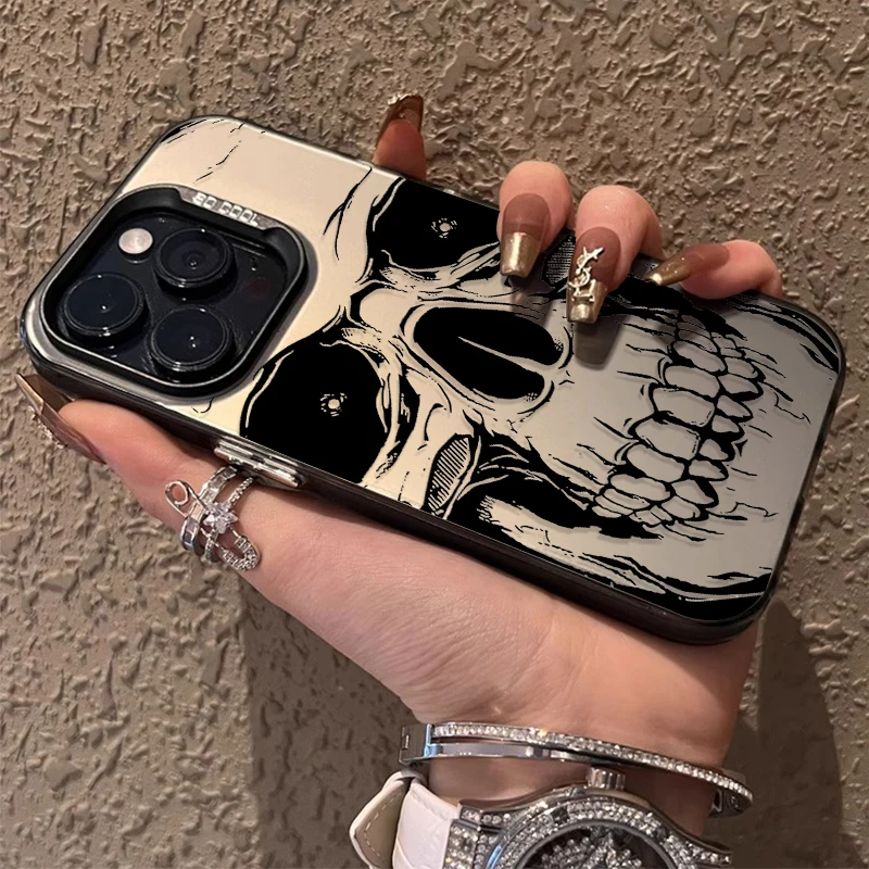 حافظة لهاتف آيفون 17 16 15 14 13 12 11 Pro Max Plus 17 Air 16E X XR XS Max غطاء خلفي ممتص للصدمات صلب