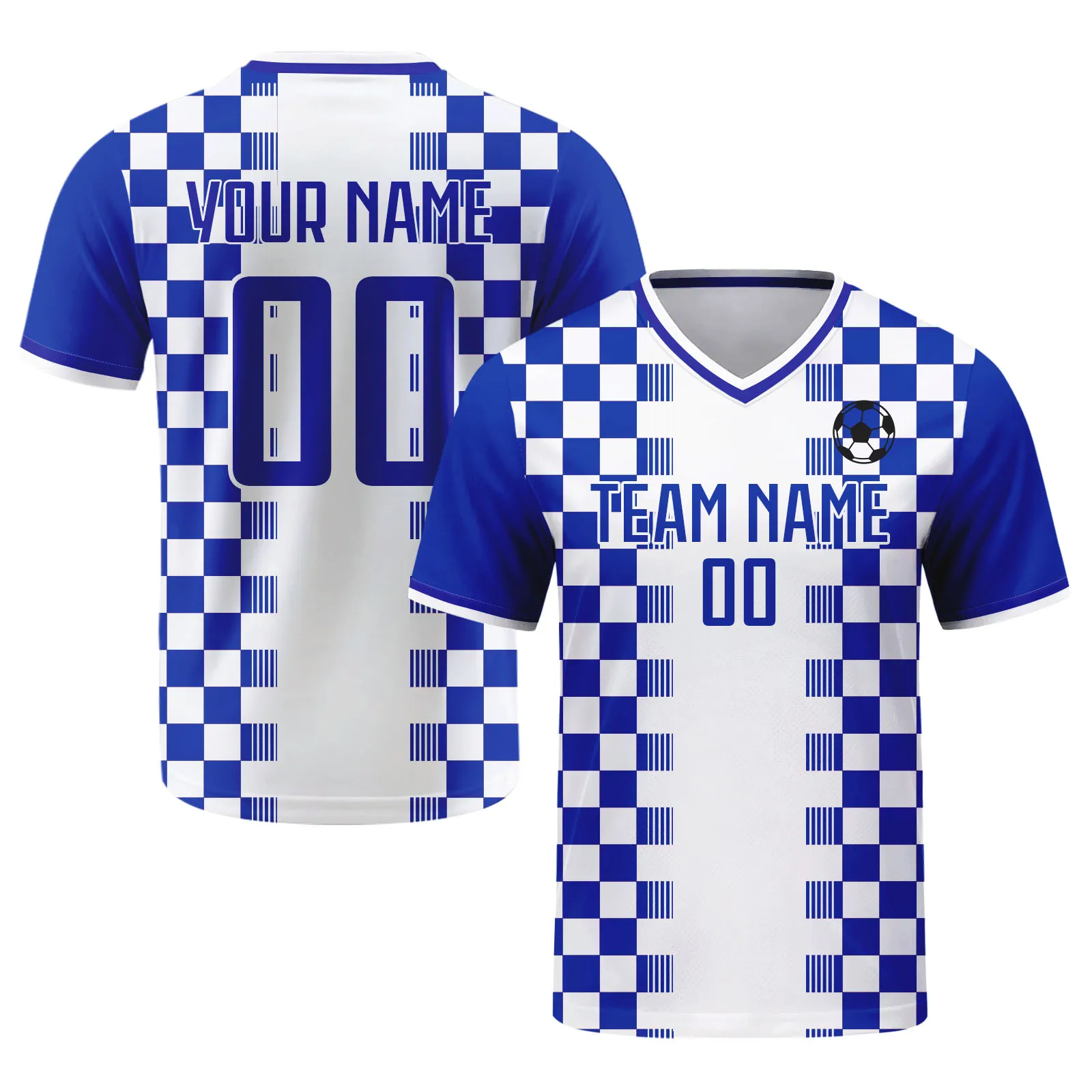 Custom Croatia Soccer Jersey Personalized Name Number Breathable V-neck Football Team Shirt for Men Women Kids
