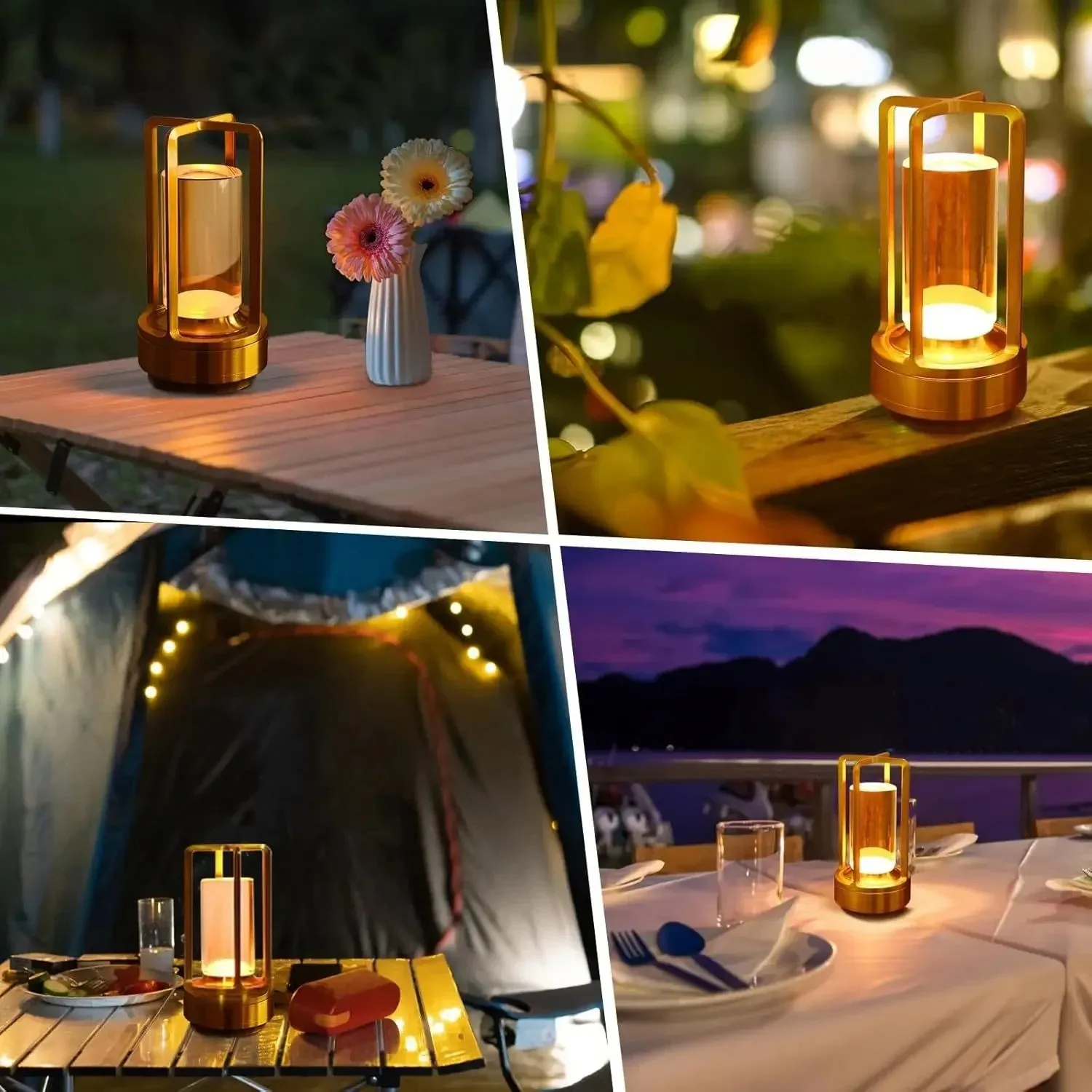 

Беспроводная светодиодная настольная лампа GGbingo: атмосферный светильник для кемпинга, ресторана, креативный ночник для прикроватной тумбочки