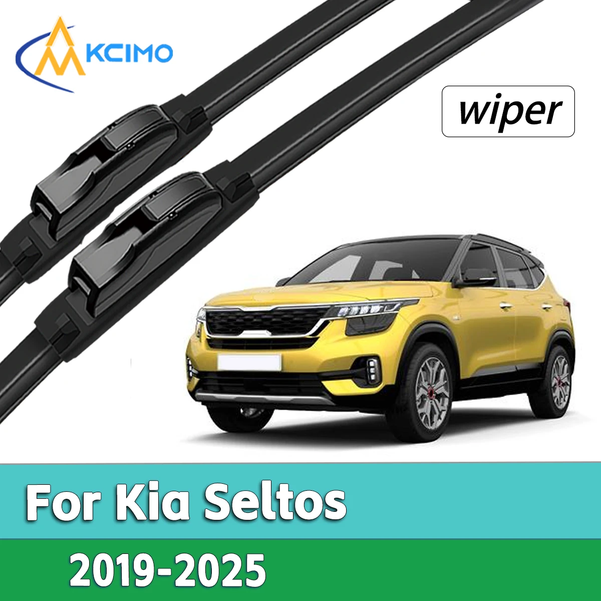 

2Pcs Silent Smooth Rubber Wiper Set For Kia Seltos 2019-2025 Front Windshield Wiper Soft Rubber Frameless