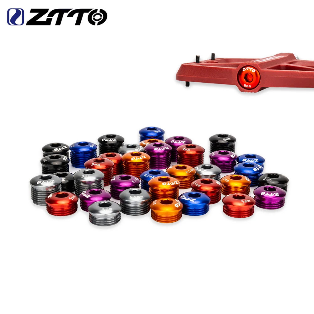 ZTTO CNC-Aluminiumlegierung, rostfreie Design-Pedalabdeckung mit M14-Staub, 5 mm, 6,5 mm, 9 mm Schraube für MTB, Rennrad, Radfahren, Reparaturteile