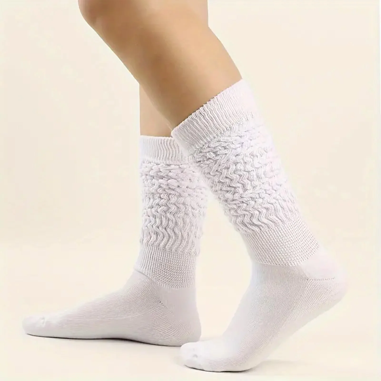 Cotton Knit Warm Calf Socks Lightweight and Soft Fabric Winter Socks Gift for Woman Girlfriend Lovers