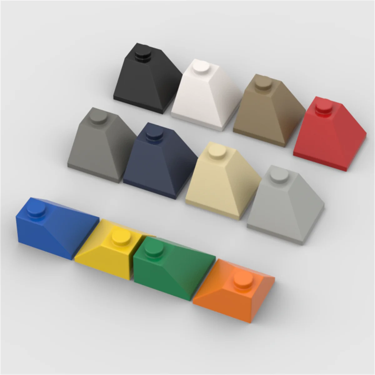 10 Stück Puzzle-Teile 3045 2x2 Schräge 45° 2x2 Konvexe Ecke Bausteine Set Spielzeug Geburtstagsgeschenk für Kinder