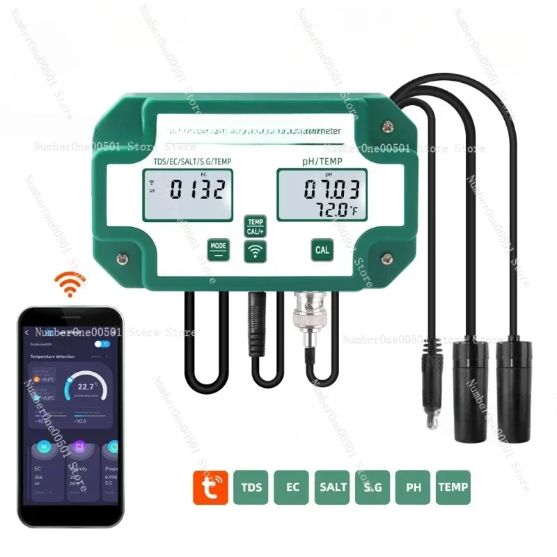 YY-W9909 online water quality tester six-in-one PH/TDS/EC/SG/salinity/multi-parameter