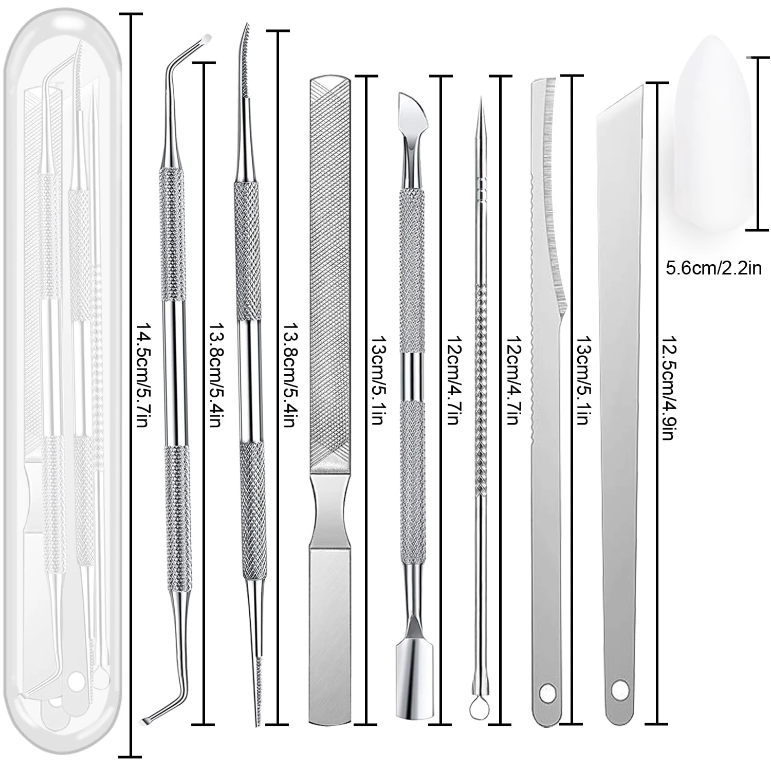 Set completo di strumenti professionali per unghie incarnite essenziali da 7 pezzi di alta qualità per piedi e dita dei piedi sani, promuove efficacemente e Sa