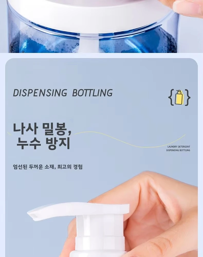 Großvolumige Druckspenderflasche für Haarmasken, Transparente Leere Flasche für Waschmittel/Haarspülung, die Nicht Leckt – Detail 4