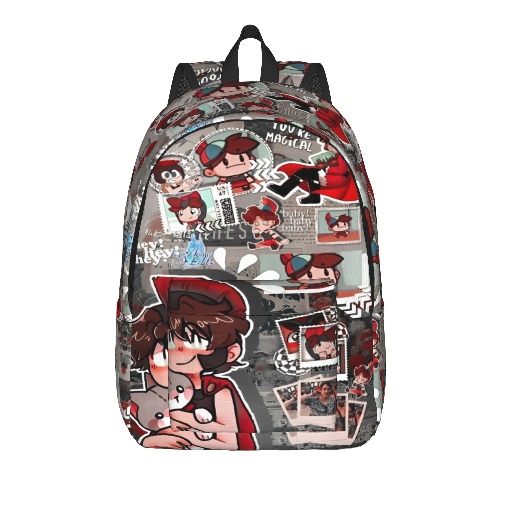 MIKECRACKed Casual Backpack with Pocket High School Work  Daypack for Men Women Laptop Computer Shoulder Bag