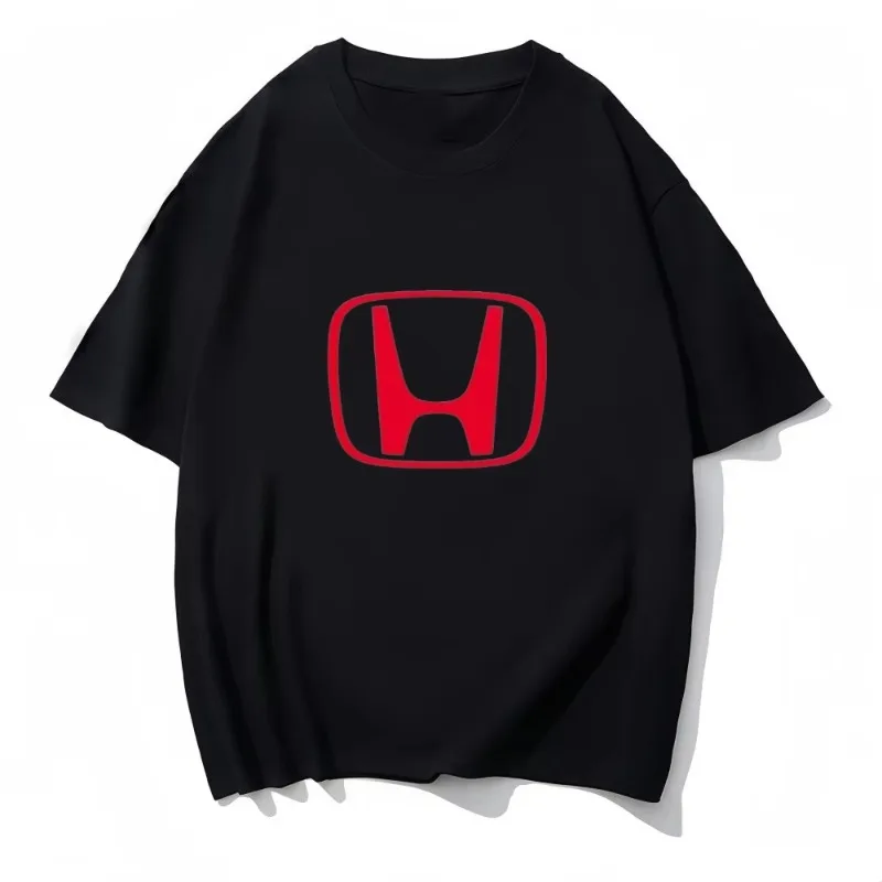 

Honda F1 Team Cool Handsome Summer Loose O-neck Short Sleeve Car Logo Printed Racing Locomotive Fashion Brand Men's T-shirt Tops