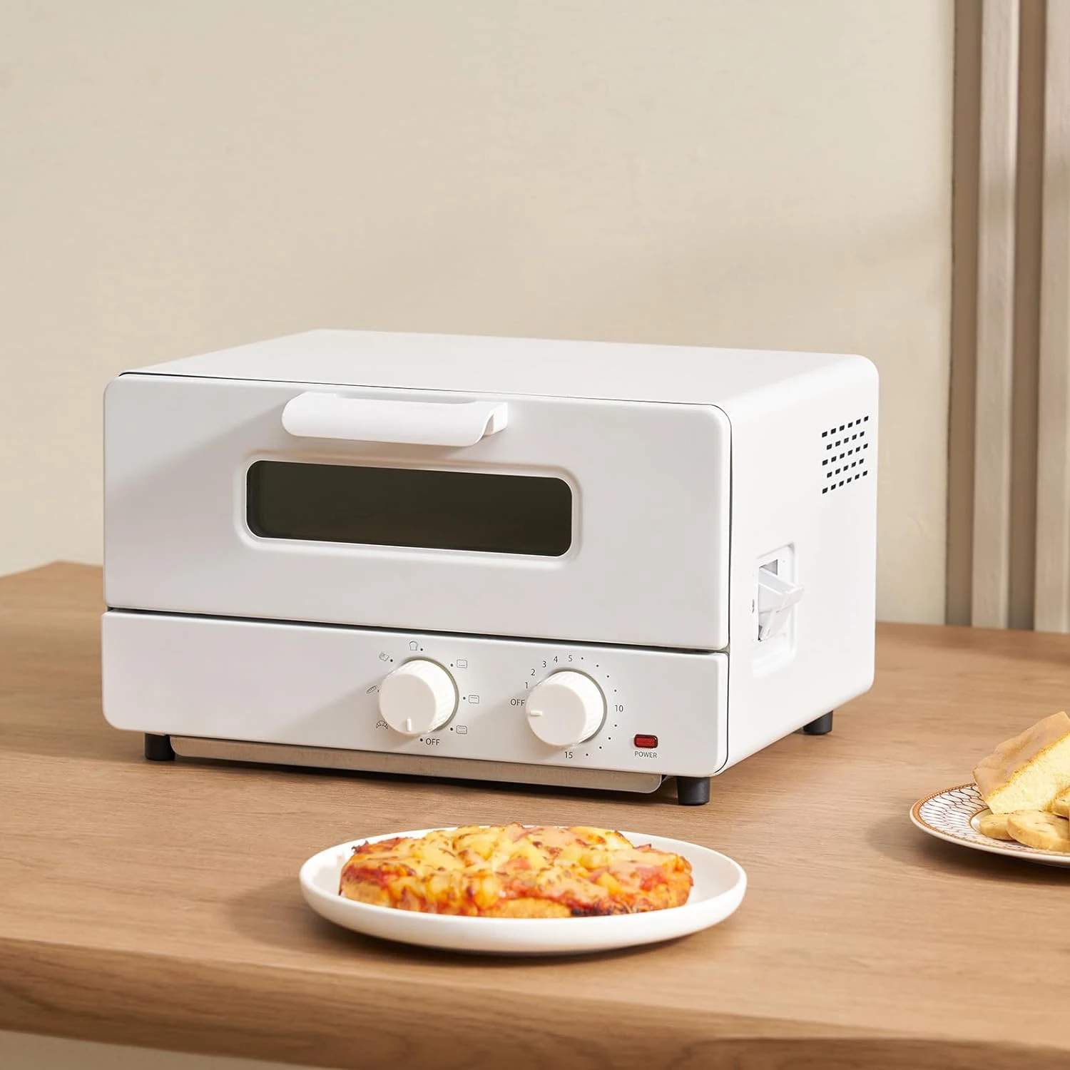1. Retro 10L Bake Cavity Knob Controlled Mini Layout With Timer Steam & Dry Bake Dual Function