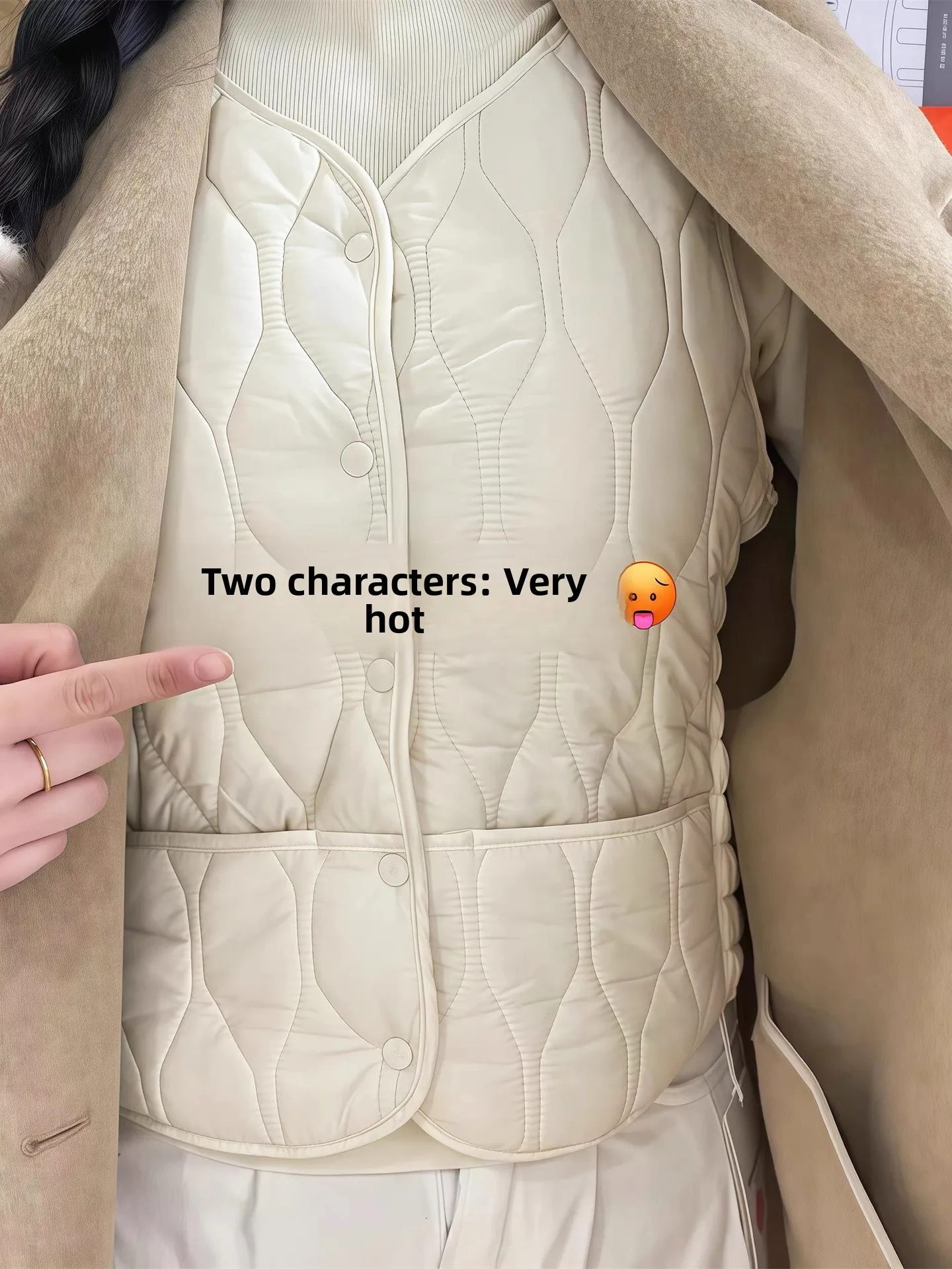 

Женский жилет из меха ягненка Thiened, облегающий хлопковый жилет больших размеров, внутренняя одежда, повседневный кардиган с V-Ne на одной пуговице