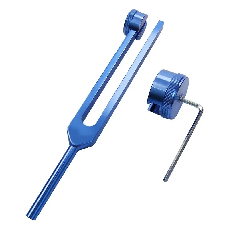 【Measuring】 128Hz Aluminum Alloy Tuning Fork with Hammers for Nervous System Testing Sound Healing Therapy Health Care