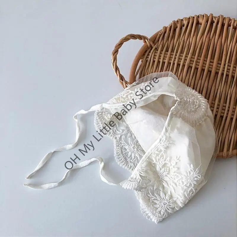 M76C طفلة الدانتيل القطن قبعة الأطفال الصغار للحماية من الشمس قبعة تنفس تمتص Sw #5