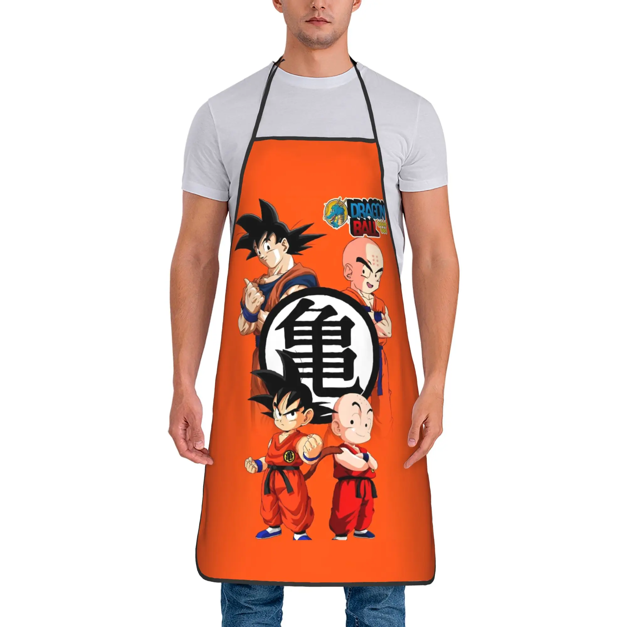

Фартук DBZ Dragon Ball Z из полиэстера с Сон Гоку, 52*72 см, для кухни, гриля, выпечки, флористов, ремесленников, унисекс, для поваров