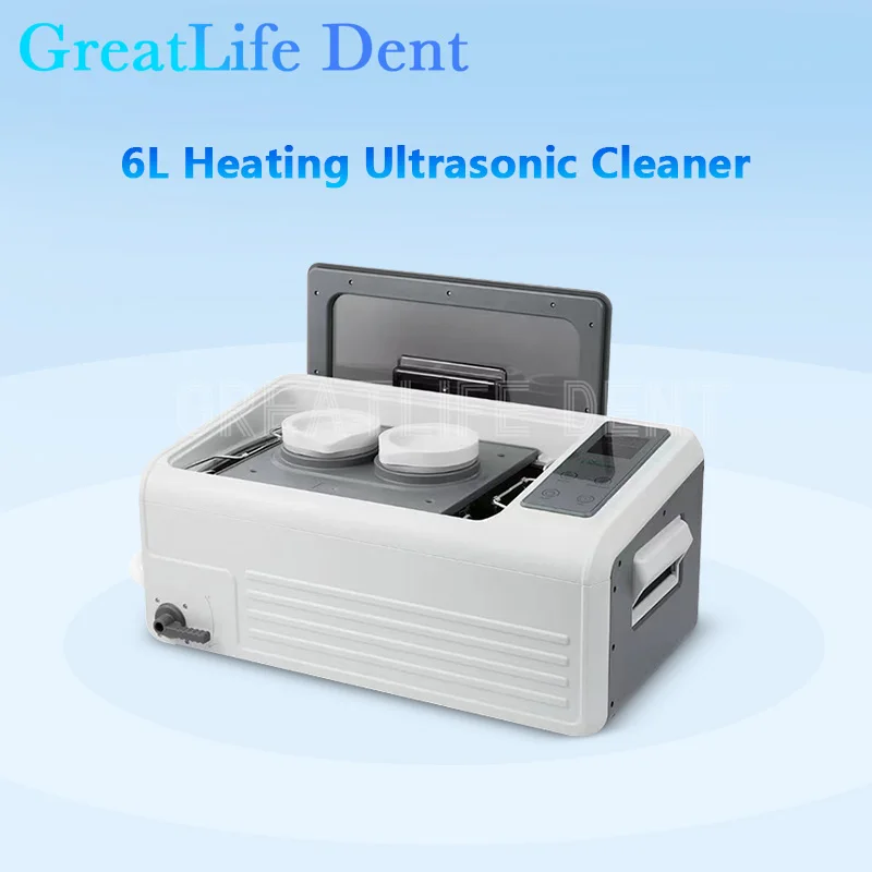 

GreatLife Dent Professional Digital Timer Heater 6L Dental Ultrasonic Cleaner Cleaning Tooth Jewelry Glasses Watch Oral Dentures