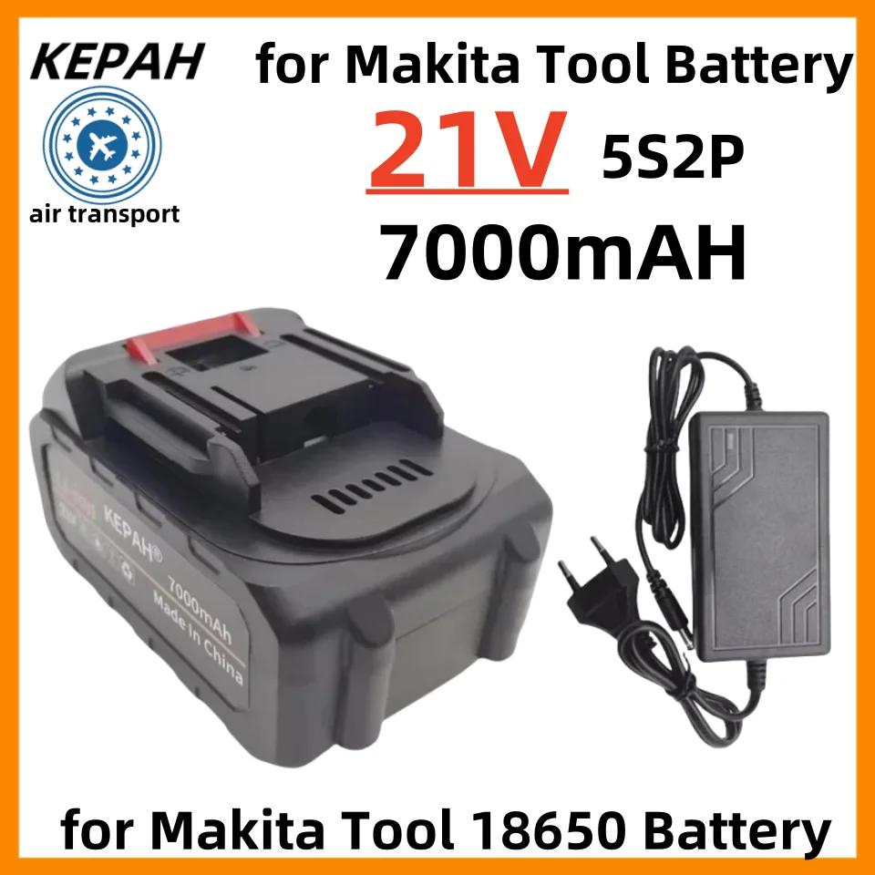 Original 7000mAh 5s2p 21V Rechargeable Lithium-Ion Battery for Makita 18V 21V Cordless Dirll/Brushless Wrench/Screwdriver tool