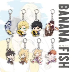 Banana Fish Anime Keychain Ash Lynx Eiji Okumura Acrylic Key Chain Cartoon Llaveros Collection Q Version Bag Pendent Accessories