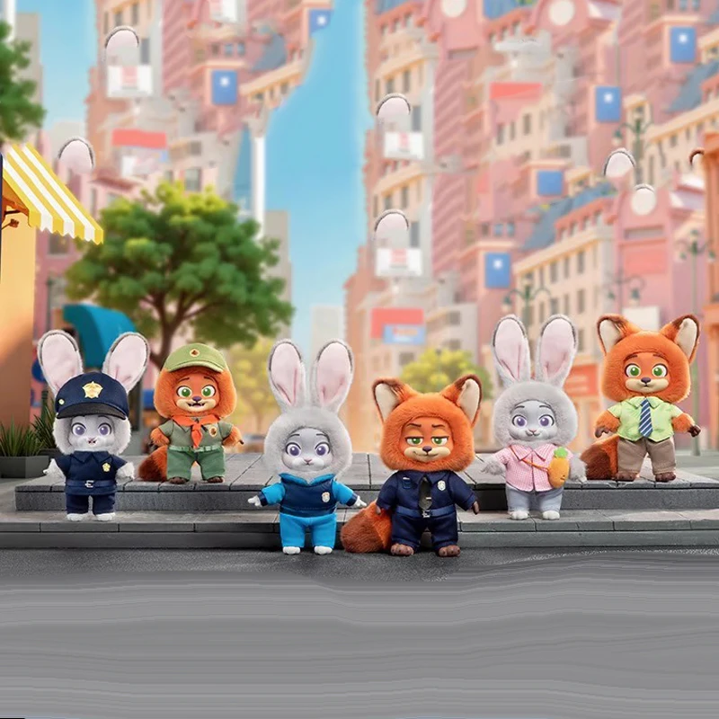 New Genuine In-Stock "Zootopia Nick And Judy'S Growth Journey" Series Trendy Vinyl Plush Blind Box Decoration Toy Christmas Gift