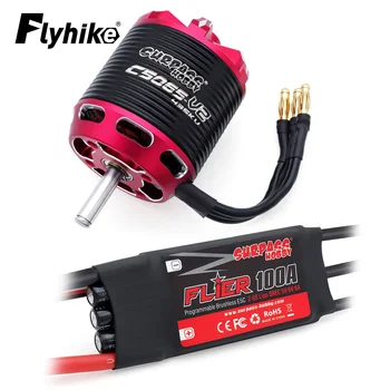Surpass Hobby C5045 C5055 C5065 V2 moteur sans balais 2-6S avec 60A 80A 100A ESC sans balais pour avion RC Multicopte