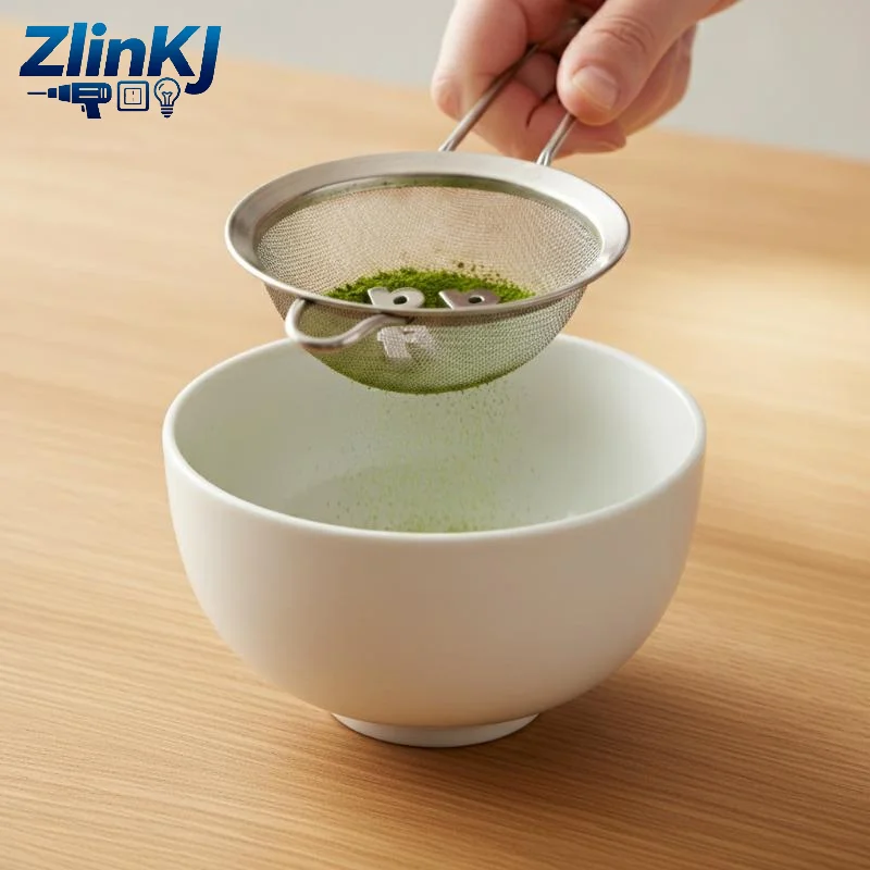 Stainless Steel Letter-themed Matcha Sifter Fine Mesh Anti Caking Portable Baking Tool For Picnic Home Cafe Matcha Prep