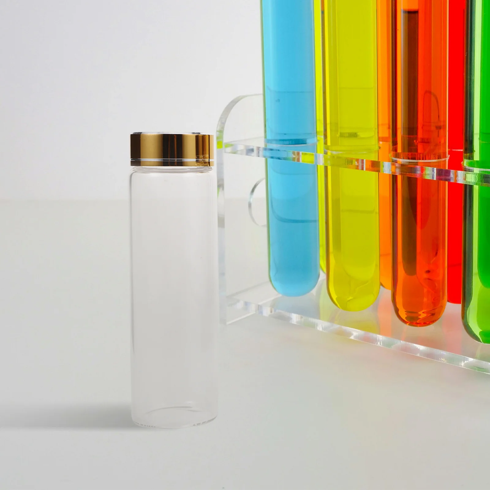 3 قطعة أنابيب اختبار زجاجية واضحة قوارير متعددة الحجم زجاجات مختومة مع قبعات حاويات متمنيا متعددة الاستخدامات أنابيب اختبار مانعة للتسرب #6