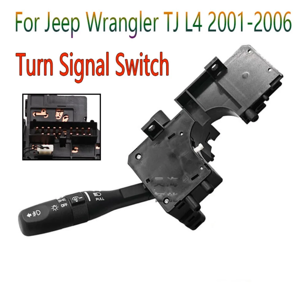 Turn Signal Switch for Jeep TJ Wrangler 2001 2002 2003 2004 2005 2006 Multi-Function Fog Light Switch Windshield Wiper Replaces