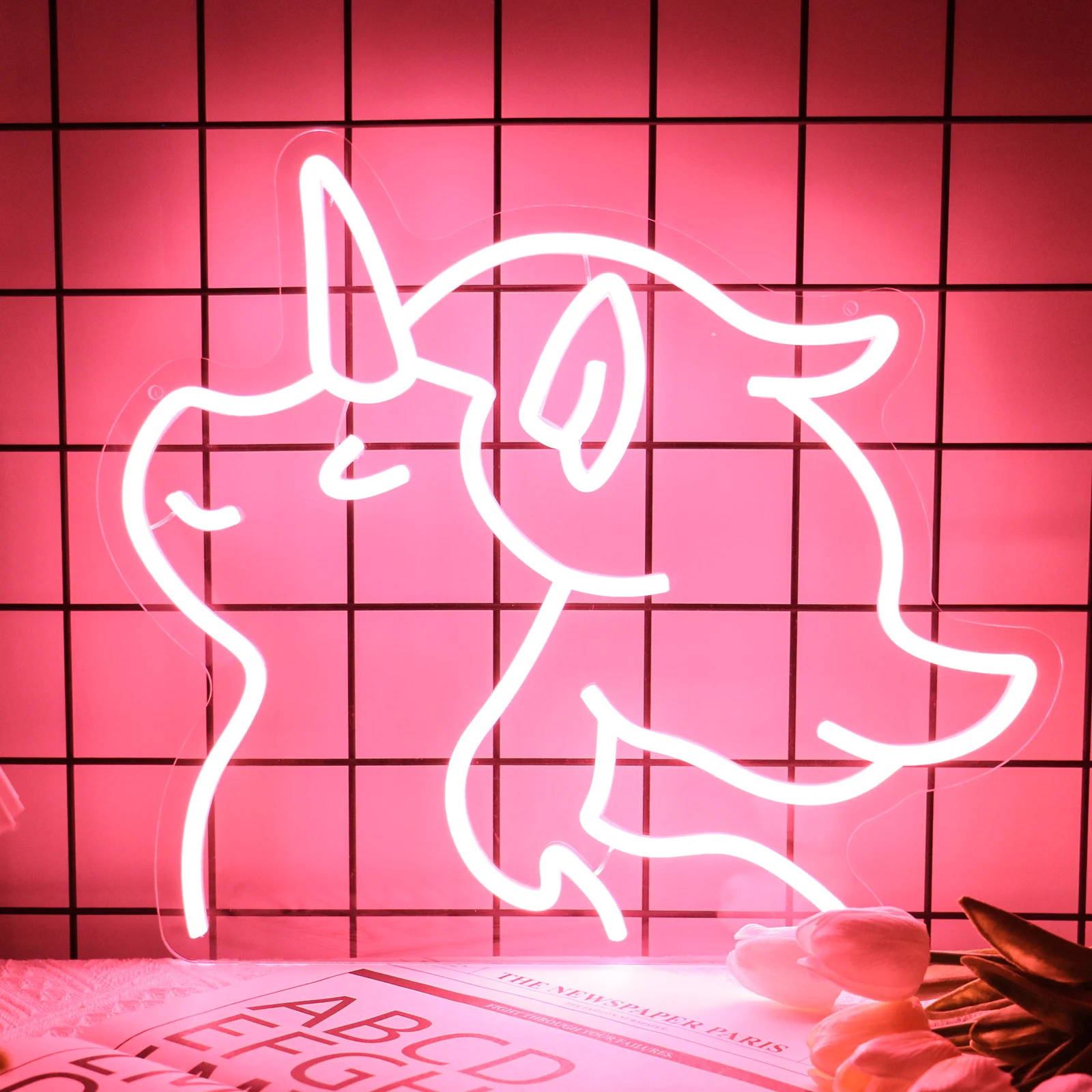 

UponRay Unicorn Neon Sign for Wall Decor USB Powered Anime Neon Light for Girl Bedroom Decor, Gift for Her Night Light