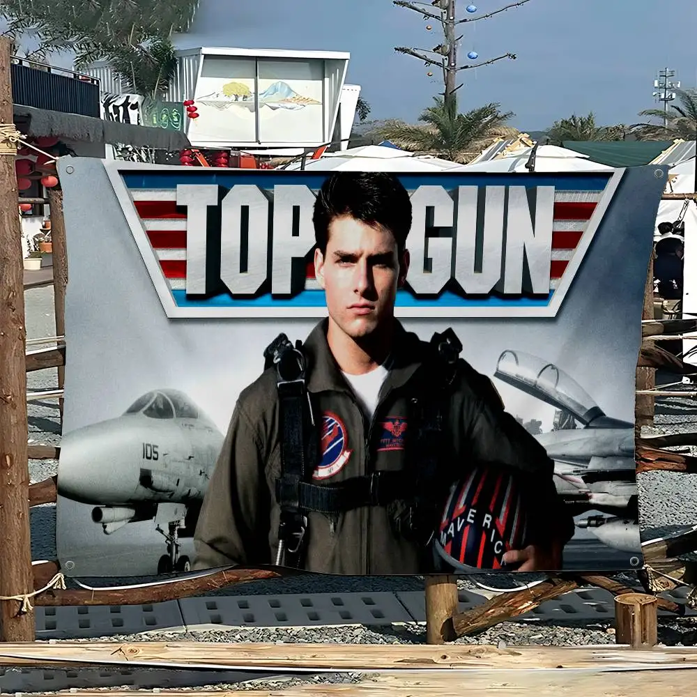 Action Movie Top Gun M-MaverickS High End Quality Banner Printing Artistic Atmosphere Style Camping Flag