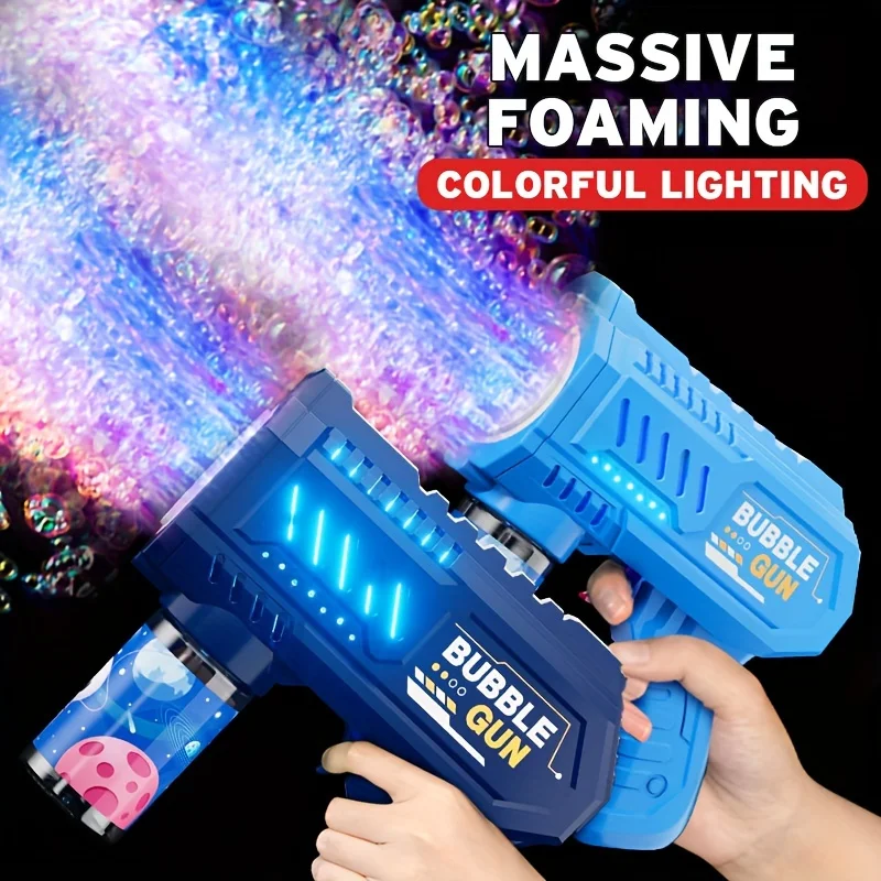 Espaço pistola de bolha elétrica brinquedo portátil arma de bolha brinquedo ao ar livre sem bateria sem bolha de água