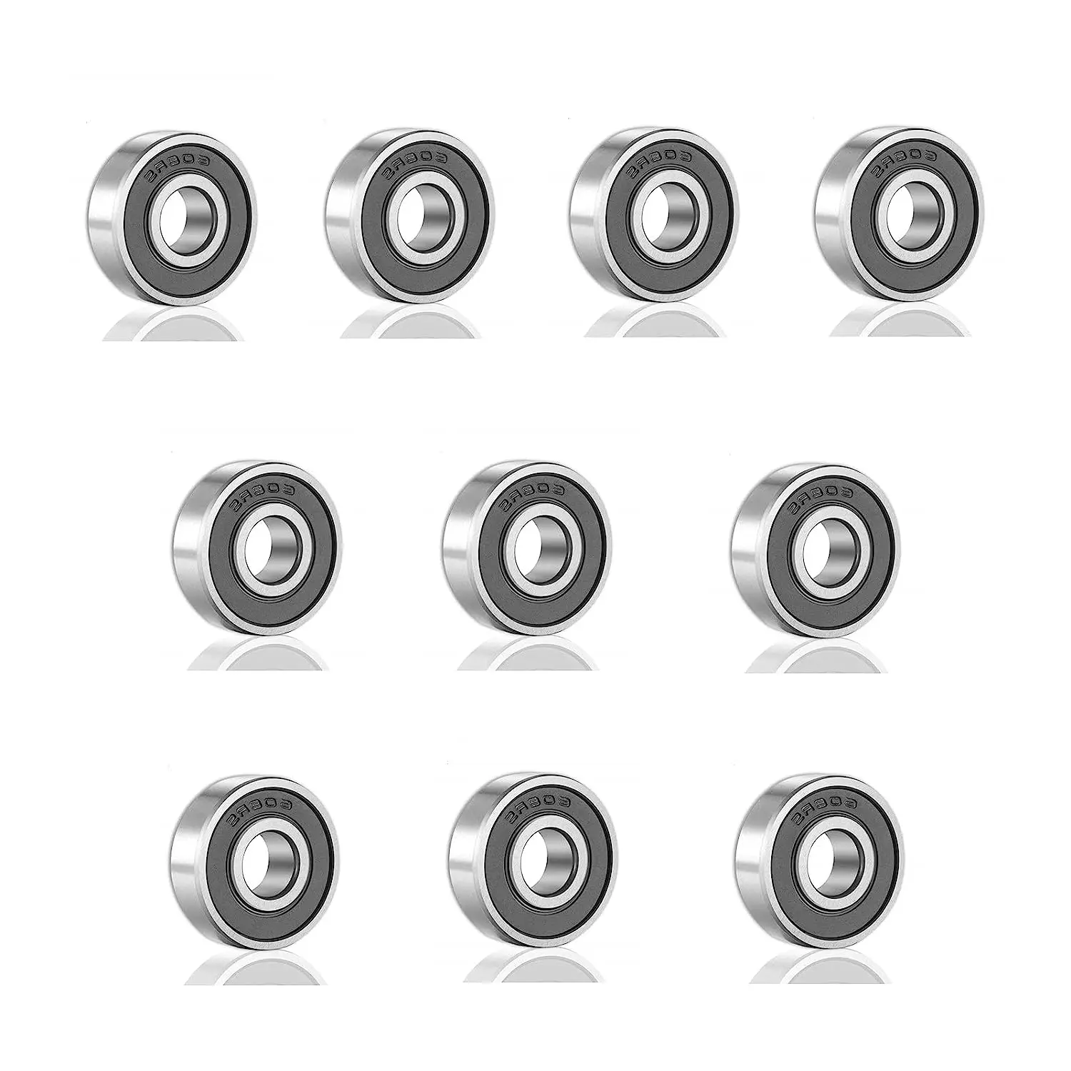 10pcs/lot Double Shielded Miniature High-carbon Steel Single Row 608RS ABEC-7 Deep Groove Ball Bearing 8*22*7 8x22x7 MM 608 2RS