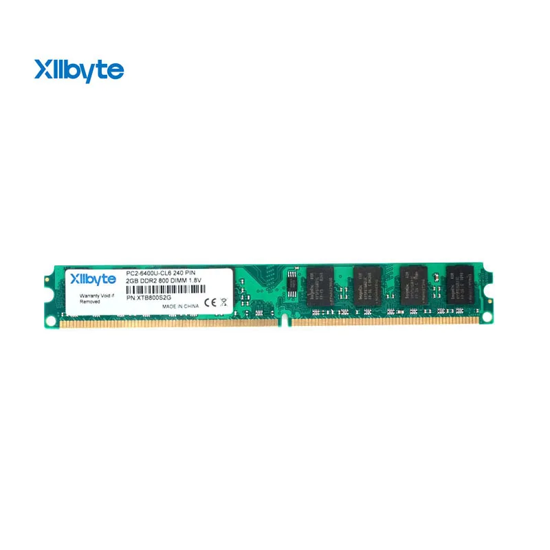 Xllbyte New Sealed DIMM DDR2 800Mhz 2GB PC2-6400 Memory for Desktop RAM,Good Quality!