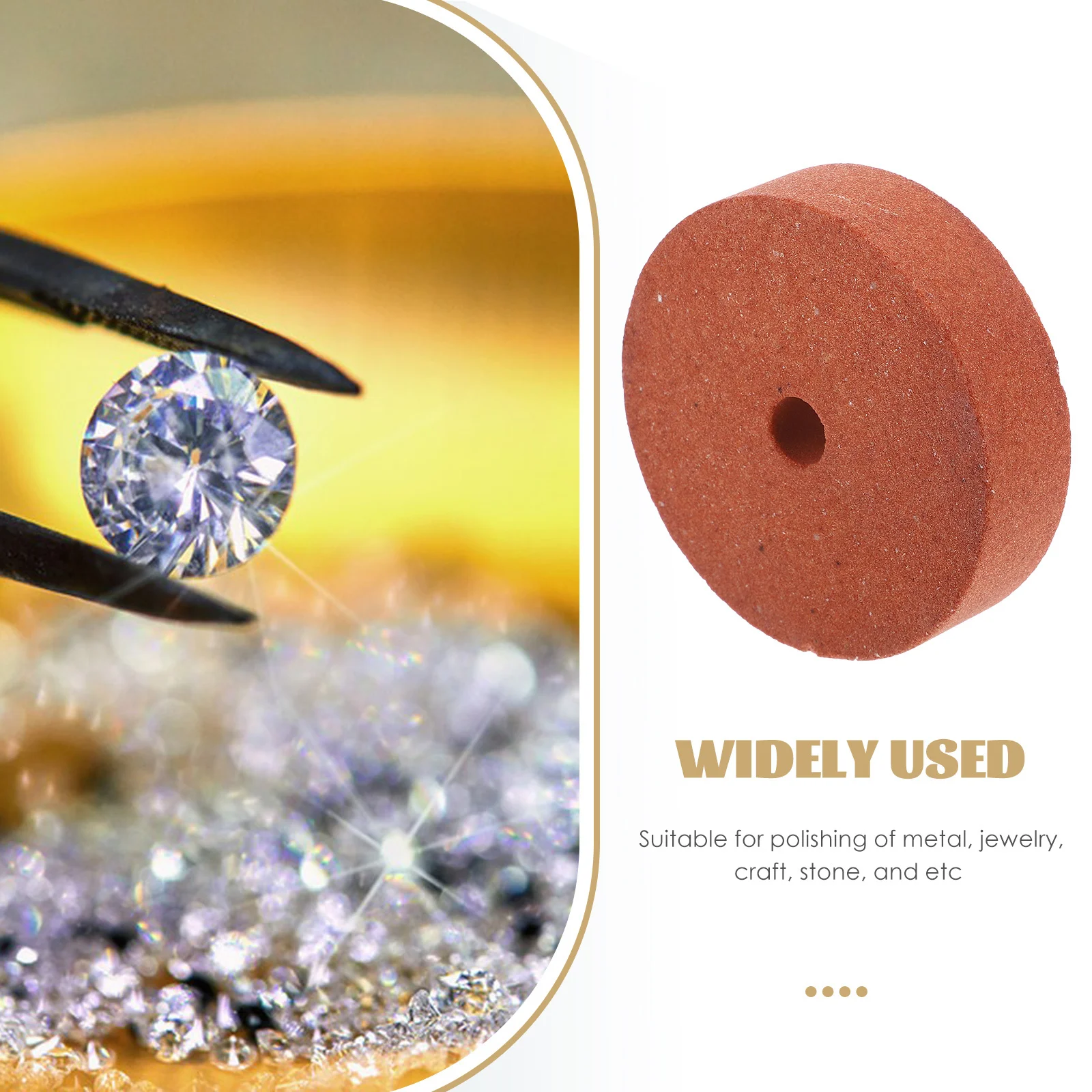 Roda de polimento de precisão de roda de lixa marrom de 3 polegadas 70mm para máquina de moedor ferramenta de modelagem e alisamento de metal