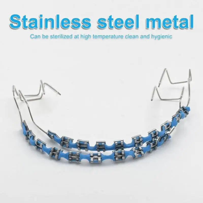 【Y】Fashion Braces 1 Pair Colorful Temporary Tooth Decoration With Metal Wires Metal Bracket Ties High Quality