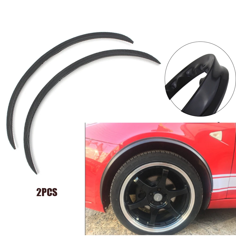 2pcs Universal Car Wheel Eyebrow Arches Lips 73cm Auto Side Fender Flares Extension Protection