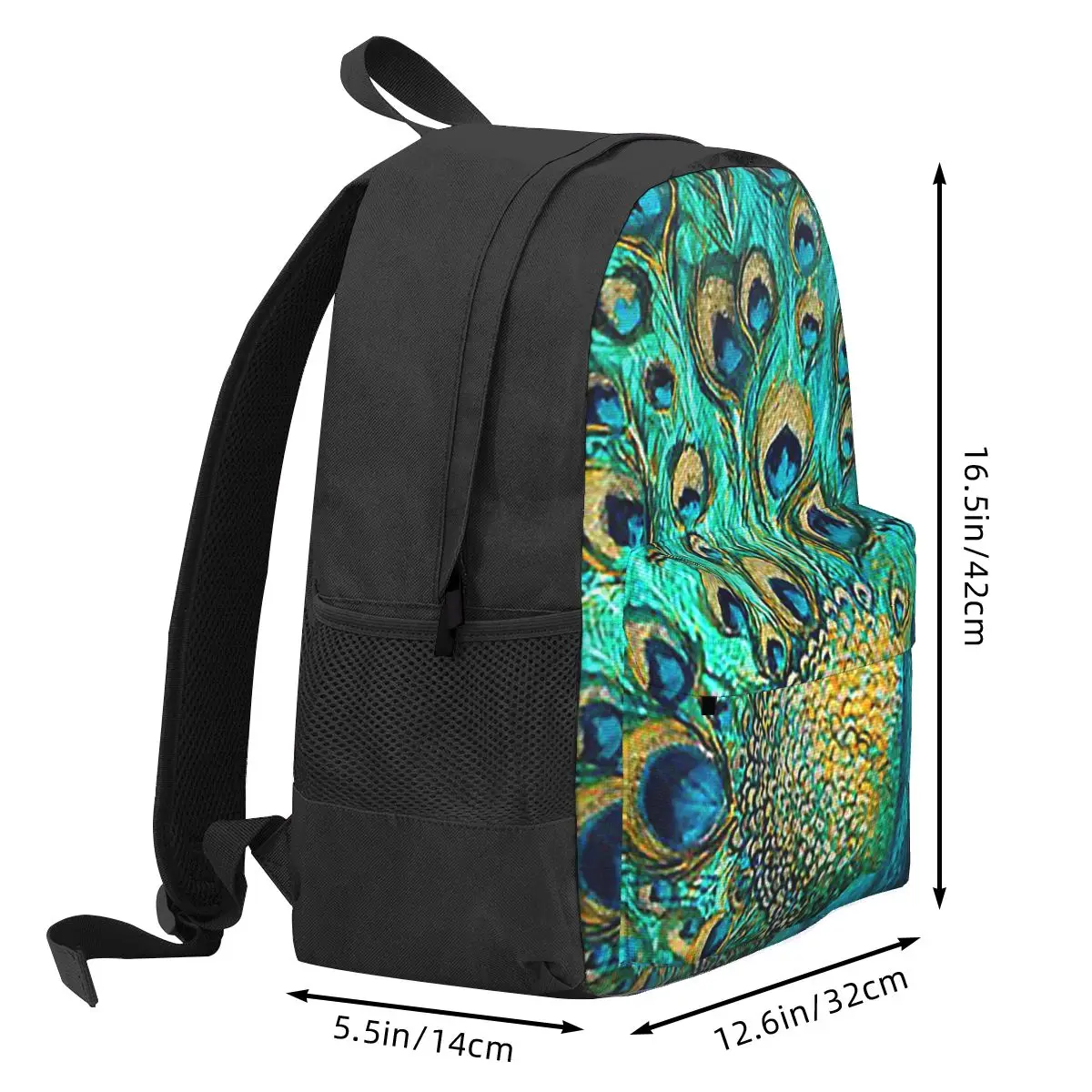 Peacock Feathers  Backpack Hot Sale Daypack Large Capacity Children BookBag School Bag Shoulder Bags for Men Women