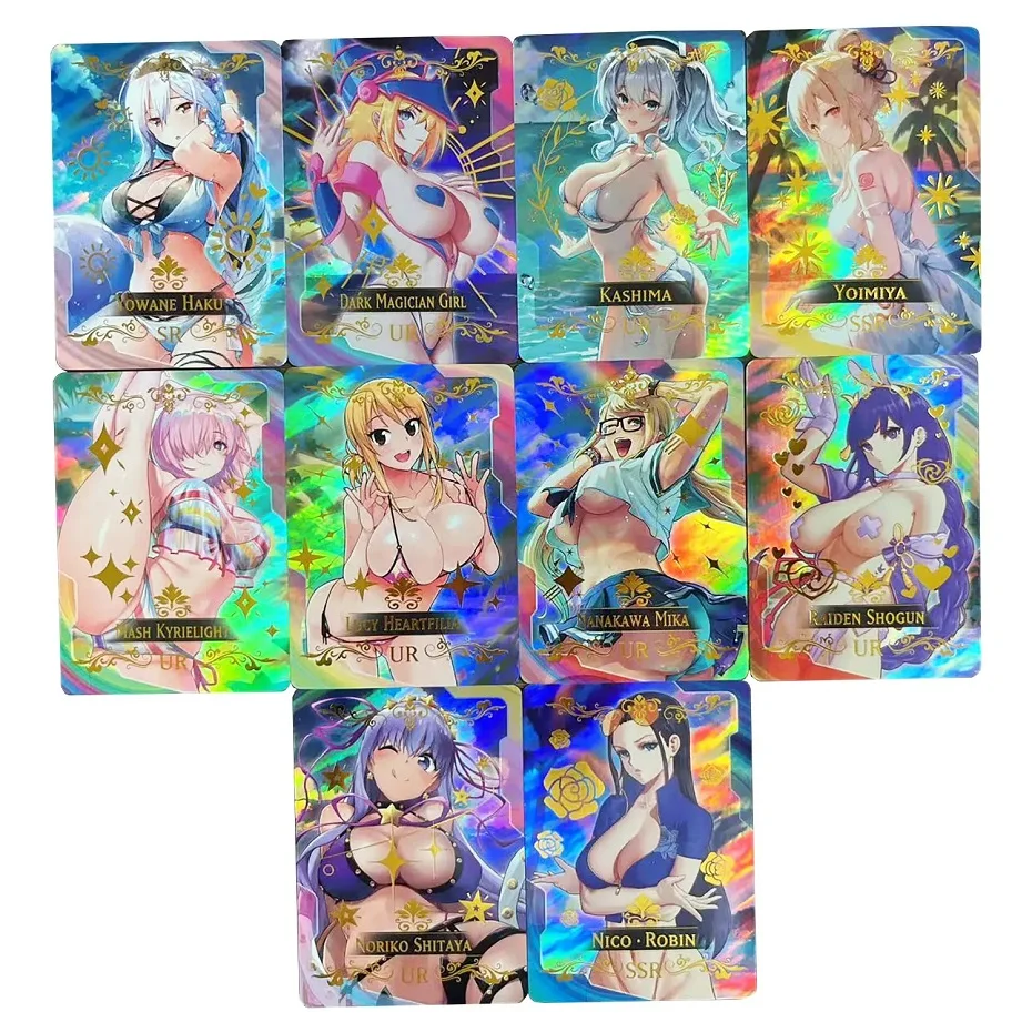 55Pcs Card Goddess Story Part Holographic All Shiny Anime Sexy Swimwear Girl Collection Card Ayaka genshin Girl