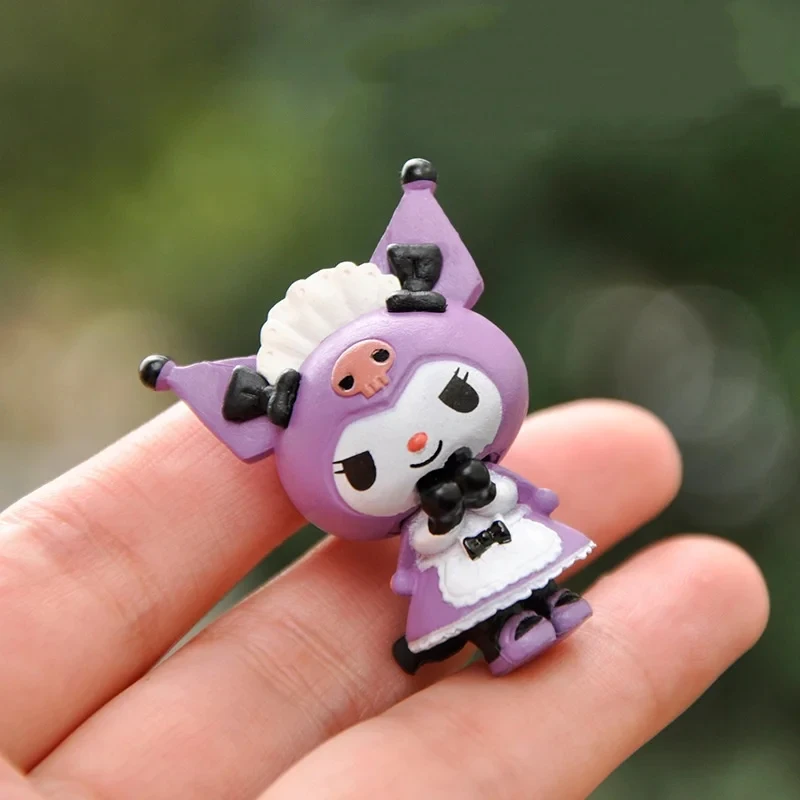 5 pz 3-4cm Kawaii Kuromi Melody modello Anime figura bambola accessori giocattoli regalo Action Figures hobby regali